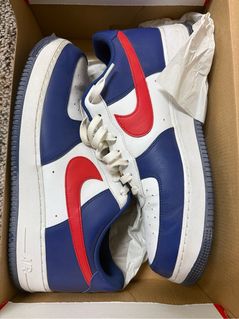 Nike Air Force 1 '07 Low Men's Size 13 USA Sneakers Red White Blue CZ9164 100